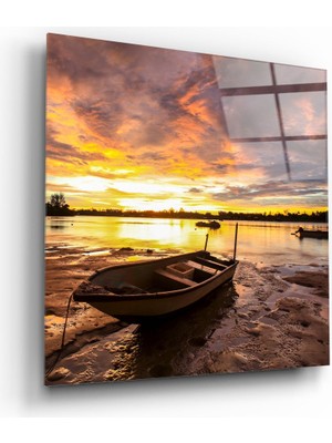 Insigne Göl Cam Tablo - 40X40 cm