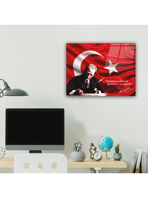 Decorita Cam Tablo | Atatürk Serisi | 4 | 30cm x 40cm