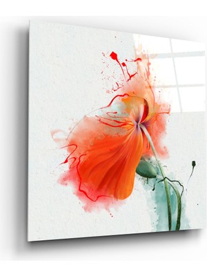 Insigne Çiçek Cam Tablo - 40X40 cm
