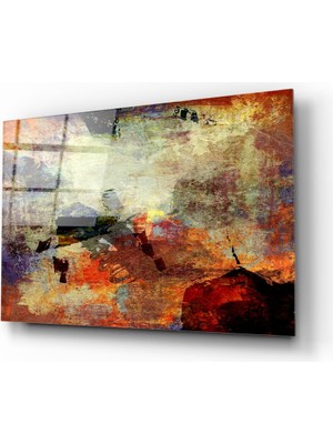 Insigne Soyut Cam Tablo - 72X46 cm