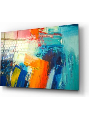 Insigne Soyut Cam Tablo - 72X46 cm