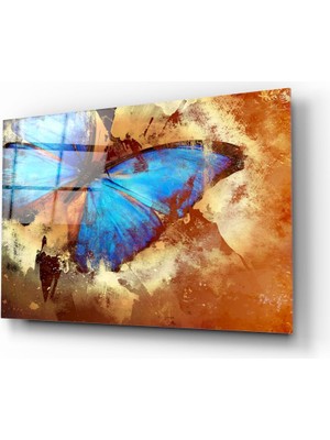 Insigne Kelebek Cam Tablo - 72X46 cm