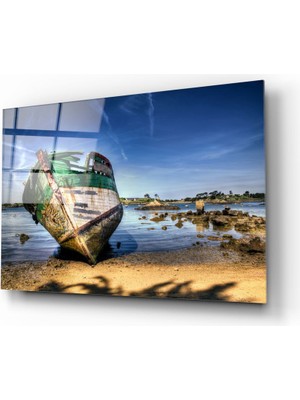 Insigne Gemi Enkazı Cam Tablo - 72X46 cm