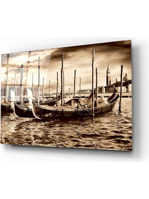 Insigne Venedik Cam Tablo - 72X46 cm