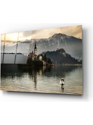 Insigne Göl Cam Tablo - 72X46 cm