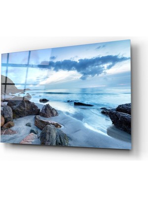 Insigne Deniz Manzara Cam Tablo - 72X46 cm
