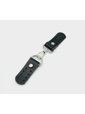 Angel Çanta Aksesuar Gerçek Deri Kancalı Böce (Kilit) Siyah Gümüş Metalli