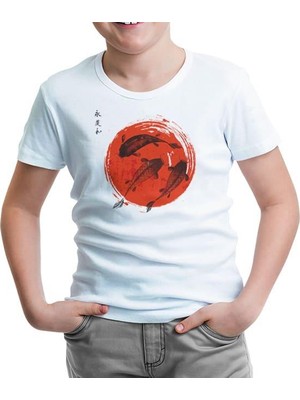 Lord T-Shirt Japon - Koi Beyaz Çocuk Tshirt