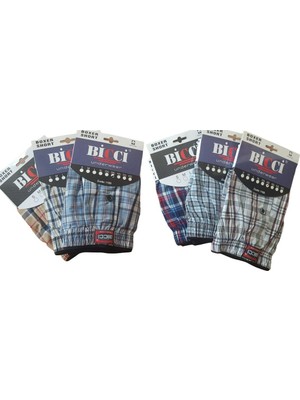 Bicci 6 Adet Bicci Battal Poplin Boxer Külot Erkek