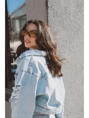 Modalucci Vintage Siyah Turuncu Güneş Gözlüğü