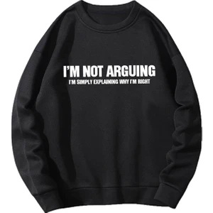 Unisex Arguing Baskılı Oversize Sweatshirt