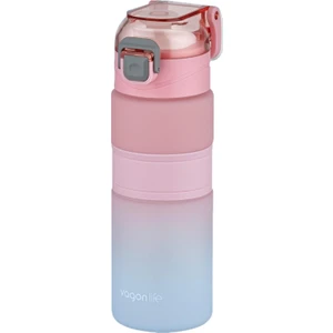 Çift Renk 600 ml Kaydırmaz Silikon Gövde Rahat Içim Pipetsiz Motivasyon Su Matarası