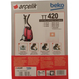 Arçelik Trb 6986 B Toz Torbalı Süpürge Için 25 Ad Bez Kumaş Toz Torbası
