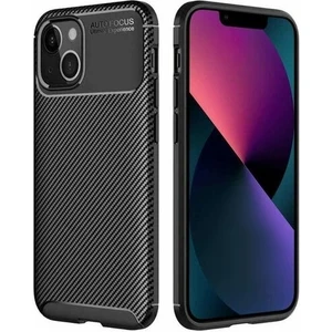 Apsuwa Iphone 13 Mini Karbon Görünüm Negro Silikon Kılıf + Ekran Koruyucu Nano