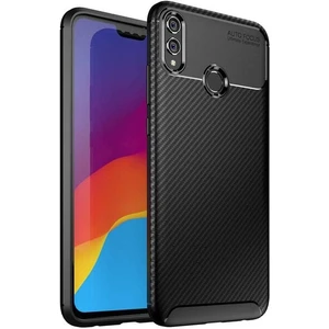 Huawei Honor 8x Karbon Görünüm Negro Silikon Kılıf + Ekran Koruyucu Nano