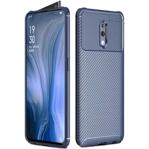 Apsuwa Oppo Reno (CPH1917) Karbon Görünüm Negro Silikon Kılıf + Ekran Koruyucu Nano