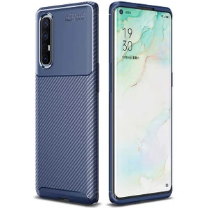 Apsuwa Oppo Reno3 Pro (CPH2009) Karbon Görünüm Negro Silikon Kılıf