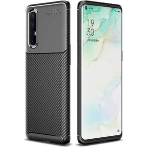 Apsuwa Oppo Reno3 Pro (CPH2009) Karbon Görünüm Negro Silikon Kılıf