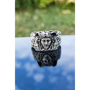 Trend Collection Medusa Model Gümüş Kaplama Ayarlanabilir Unisex Yüzük