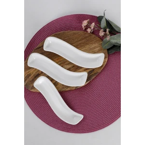 Mat Beyaz İvory Zeytinlik 18 Cm 3 Adet