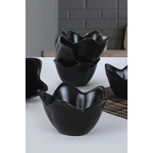 Mat Siyah Zambak Çerezlik / Sosluk 12 Cm 6 Adet