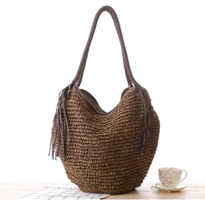 Rattan Hasır Omuz Çantası(Yurt Dışından)