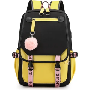 Ivy Stationery USB Şarj Edilebilir Sırt Çantası Öğrenci Sırt Çantası (Yurt Dışından)