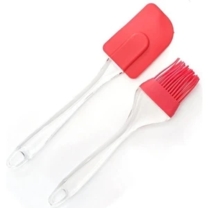Akrilik Saplı Silikon Yumurta Fırçası ve Pasta Spatula 2li Set