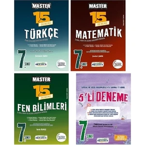 Okyanus Yayınları 7. Sınıf Master 15 Türkçe+Matematik+Fen Bilimleri Denemesi+7. Sınıf 5'li Deneme