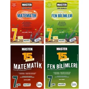 Okyanus Yayınları 7. Sınıf Master Matematik+Fen Bilimleri Soru Bankası+7. Sınıf Master 15 Matematik+Fen Bilimleri Denemesi