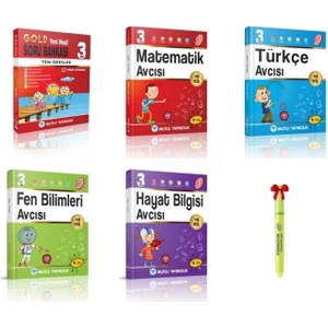 Mutlu Yayıncılık 3. Sınıf Tüm Dersler Matematik Türkçe Fen Bilgisi Hayat Bilgisi Avcısı Set