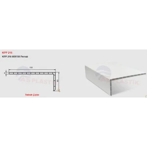 As Plastik 60*150 Pervaz Beyaz  6 mt