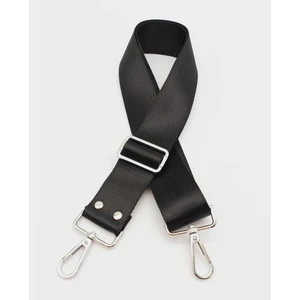 Angel Çanta Aksesuar Polyester Kolon 120X4 cm Siyah Gümüş Metalli