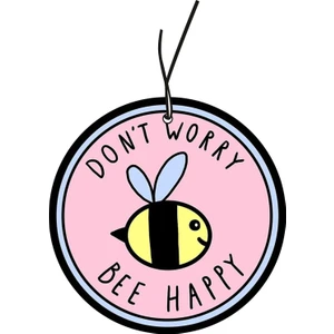 Jet Hızında Tatlı Arı Don't Worry Bee Happy Tasarımlı Dekoratif Oto Kokusu