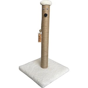 Brt Pet Peluş Kedi Tırmalama Tahtası - 52 Cm-Beyaz