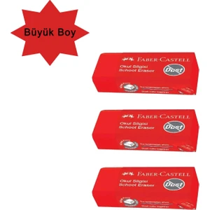 Faber Castell No:20 Kırmızı Okul Silgisi 3 Adet