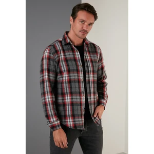 Ekoseli Uzun Kollu Slim Fit Kışlık Gömlek Erkek Gömlek CF21W112844