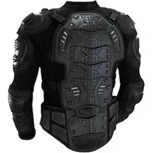 Body Armor Fileli Yazlık Full Koruma Omuz Sırt Dirsek Göğüs Karın Koruma Siyah Cross Motorcu Montu