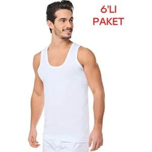 Seher Yıldızı Erkek Penye Atlet 6'lı Paket ( (%100 Pamuk) )