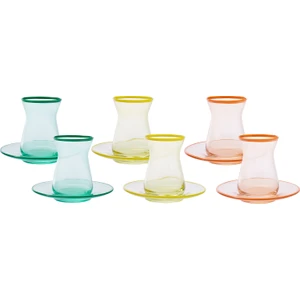 Sole 12 Parça 6 Kişilik Çay Seti 130 ml