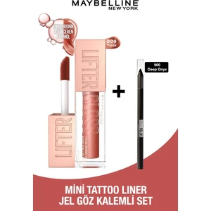 Maybelline New York Lifter Gloss + Mini Tattoo Liner Jel Göz Kalemli Set