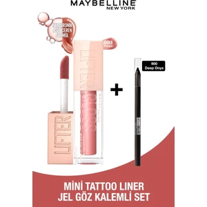 Maybelline New York Lifter Gloss 003 Moon + Mini Tattoo Liner Jel Göz Kalemli Set