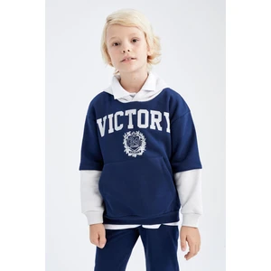Erkek Çocuk Oversize Fit Kapüşonlu Sweatshirt X8373A622AU