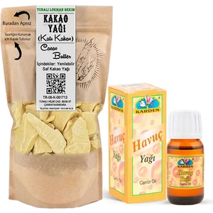 Tunalı Lokman Hekim Yenilebilir Kakao Yağı 100 gr + Karden Havuç Yağı 20 ml (Bronzlaşma Yağı)