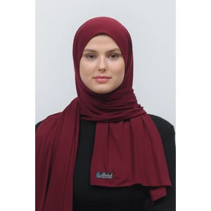 Tesettür Penye Şal Düz-Koyu Bordo