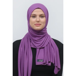 Tesettür Penye Şal Düz-Mor