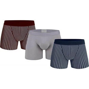 DOREANSE 1867 ERKEK 3 LÜ MODAL LACİ-BORDO-GRİ BOXER