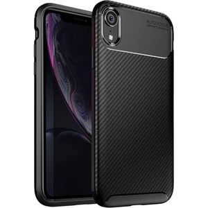 Apple iPhone Xr Karbon Görünüm Negro Silikon Kılıf + Ekran Koruyucu Nano