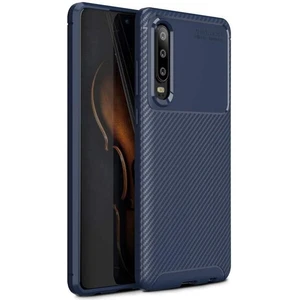 Huawei P30 Karbon Görünüm Negro Silikon Kılıf + Ekran Koruyucu Nano