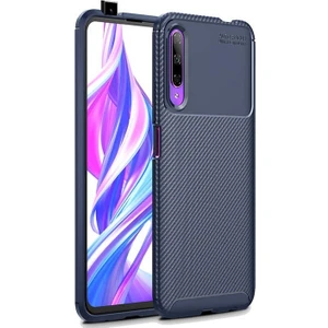 Huawei P Smart Pro Karbon Görünüm Negro Silikon Kılıf + Ekran Koruyucu Nano
